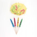 Assorted Colors Paper Parasol Bamboo Umbrella Cocktail Picks Cupcake Toppers for Party